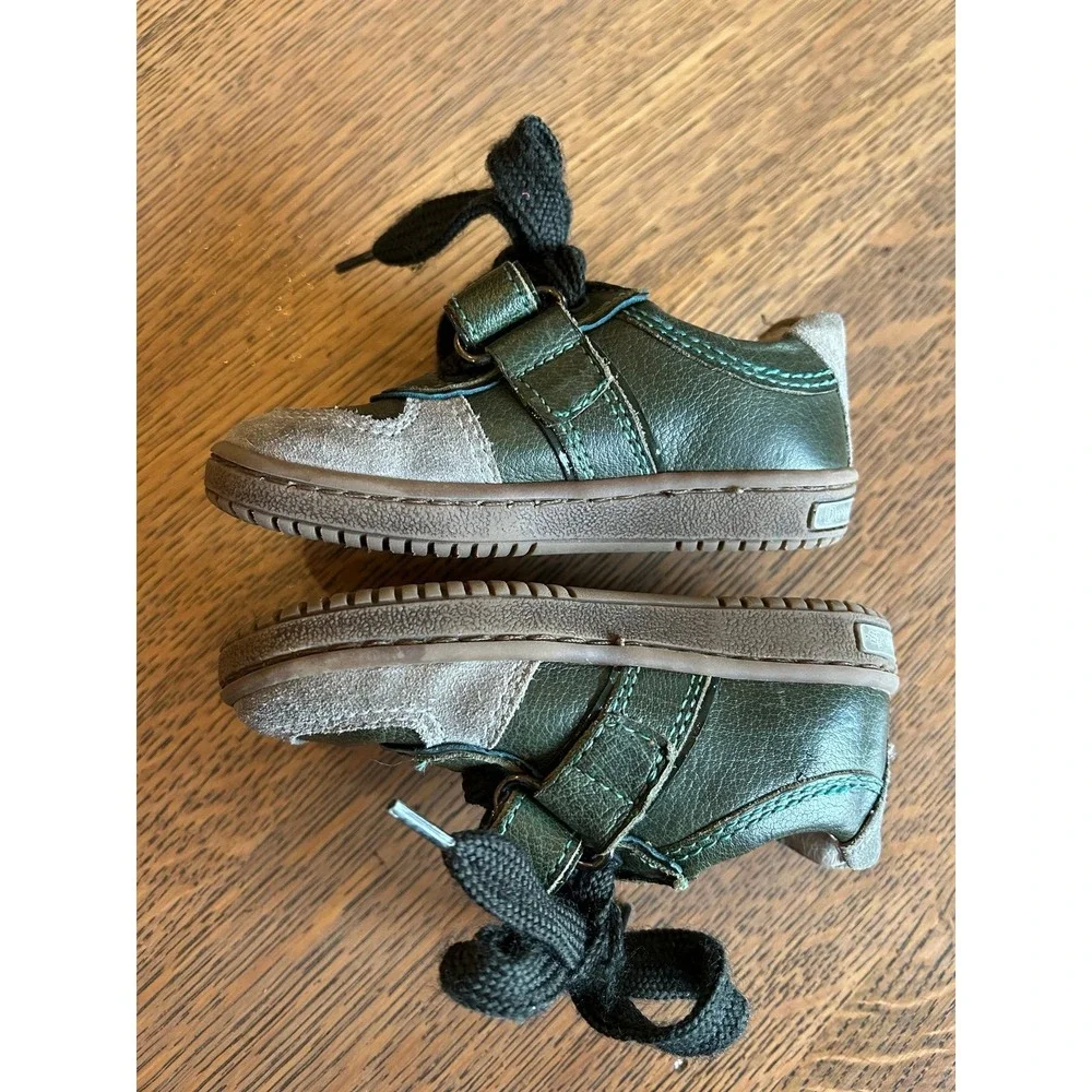 Roberto Cavalli Devil's Toddler Shoes – Leather – Green‎ & Gray – EU 22 / US 6